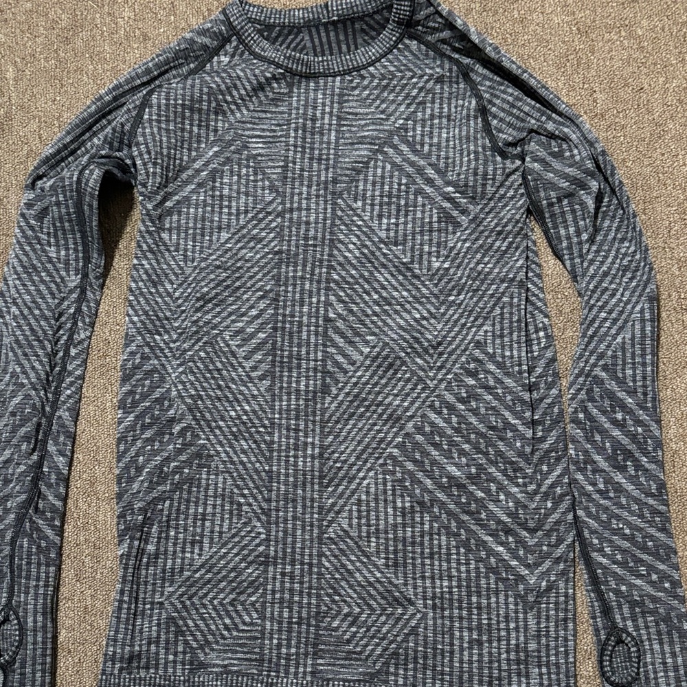 lululemon athletica Gray Patterned Sweater